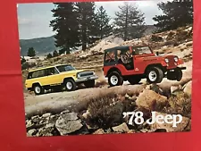 1978 JEEP "CJ-5 CHEROKEE CJ-7 WAGONEER" Car Truck Dealer Sales Brochure