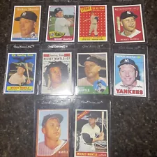 Lot of 14 Mickey Mantle Baseball Cards Excellent Condition