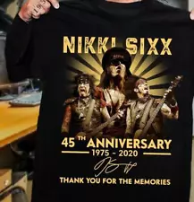 Nikki sixx 45th anniversary 1975-2020 thank you for the memories shirt NG2506