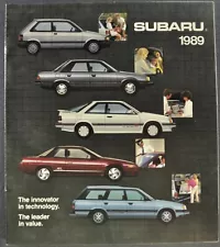 1989 Subaru Brochure X7 XT GL DL RX Justy Sedan Wagon Coupe Excellent Original