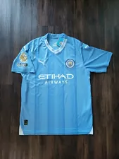 Kevin De Bruyne Manchester City New Men's Home Blue Soccer Jersey - Size L