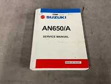 SUZUKI AN650 BURGMAN SERVICE MANUAL (For: 2018 Suzuki Burgman 650)