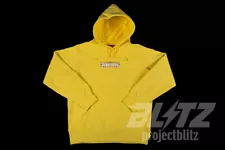 SUPREME BANDANA BOX LOGO HOODED SWEATSHIRT YELLOW M FW19 HOODIE