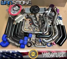 T76 Turbo Kit Blue V8 LS LS1 LS2 LS3 LS6 for Silverado Sierra 4.8 4.8 5.3 6.2 BK