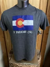 I ride Colorado bicycling cycling biking bike riding Nishiki mens medium M shirt