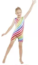 Girls Gymnastics Leotards with Shorts for Gym Tumbling Class Size 6/7 Years 130