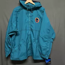 Vintage 1996 IBM Hawaii Sales And Service Promo Jacket Mens L Full Zip Teal NWT