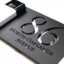 Ring Door-Bell Matt Black Video Doorbell House Sign 3D Laser-Cut Silver Nest