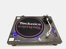 Technics SL 1210 MK2 Blue Line LED Direct Drive Turntable Vintage Work Good Look