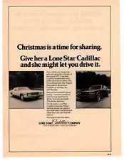 1977 Lone Star Cadillac Company Eldorado Seville Ross Ave Dallas Texas Print Ad