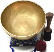 10" Large Master Healing Hand hammered Tibetan Singing Bowl Great for Meditation