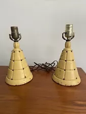 mid century modern table lamps pair