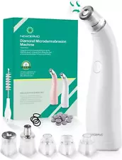 Newdermo Diamond Microdermabrasion Machine for Facial, USB Rechargeable - White