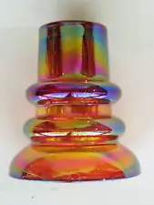 2006 NIA Commemorative glass insulator, carnival amberina for Austin, TX show