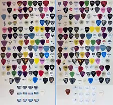 142 GUITAR PICKS COLLECTION LOT-KISS-PRINCE-MILEY-NITA-METALLICA-ALICE-VAN HALEN