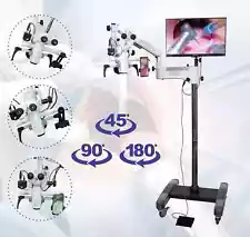 Dental surgical microscope five step with lcd, camera & motorized free shipping