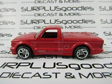 Hot Wheels 1:64 LOOSE Red 1991 GMC SYCLONE Pickup Custom Swap w/Real Riders