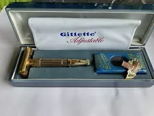 Vintage 1960 Gillette Gold Adjustable 1-9 Toggle F-4 NiB NOS