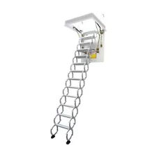 Attic Ceiling Ladder Ti-Mg Alloy Retractable Folding Extension Loft Stairs Sciss