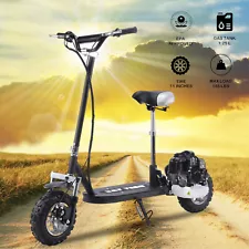 Gas Powered Scooter with Seat Dirt Dog 49cc Petrol Mini Folding Bicycle Adult aI