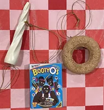 Booty O's Cereal WWE New Day Cereal Box + Unicorn Christmas Ornament Display