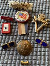 Assorted Military Related Items-Son In Army Pin-WWI Polish Army Button