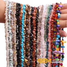 Natural 5-8mm Freeform Gemstone Chips Beads For Jewelry Making Strand 34"