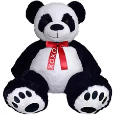 Anico 59" Tall (5 Feet) Giant Plush Panda Teddy Bear with XOXO Ribbon