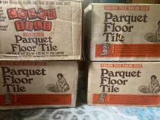 5 Boxes Solid Oak Parquet Floor Color Tile, Antique Shade Flooring 6"x6"x5/16"