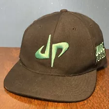 Dude Perfect Snapback Hat DP Black / Teal Logo Yupoong THE CLASSICS 20% Wool Cap