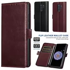 For Samsung Galaxy S9 / S9 Plus Wallet Case, Protective Leather Flip Stand Cover