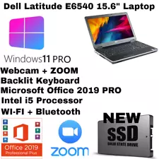 Dell E6540_Windows 11ð¥New 1TB SSDð»Intel i5ð»Webcam_BACKLIT_DVD + Office 2019