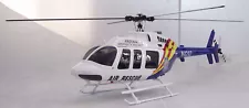 Air Rescue 470 B 407 ARF RC Helicopter Pre-Painted Fuselage 470 Size Blue White