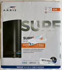 New ListingARRIS Surfboard G34 DOCSIS 3.1 Gigabit Cable Modem & AX3000 Wi-Fi 6 Router