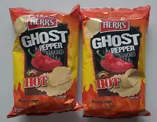 Herr Brands Ghost Pepper Ripple Potato Chips, 6 Ounce, 2 Bags Smokin Hot