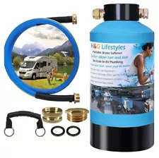 H&G lifestyles ‎Portable Water Softener for RV(+) 3/4" Brass 2600 Gallons