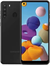 Very Good! T-Mobile Only 6.5" Samsung Galaxy A21 32GB 3GB RAM Black - Grade A