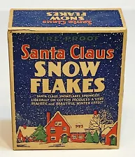 Vintage Santa Claus Snow Flakes Box Unopened Metal Goods Corporation 4 3/4"