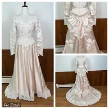 Spectacular New Vintage 90s Bridal Originals Satin Wedding Gown!