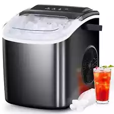 24 HR FLASH SALE!! Portable Ice Maker - 9 Bullet Cubes in 6 Min - Auto Cleaning