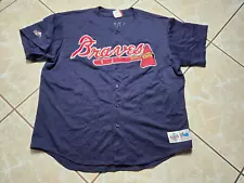 Majestic Chipper Jones #10 Atlanta Braves Diamond Collection Jersey Men's 2XL