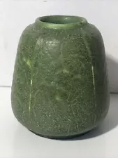 Antique Grueby Pottery Boston Signed Vase Matte Green Arts & Crafts Pottery