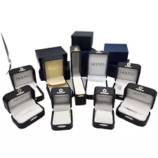 Lot of 9 High Quality Hinged Jewelry Boxes for Necklaces Bracelets Earrings Etc