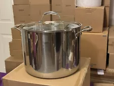 Princess House Stainless Steel Heritage 20 Qt Tri-Ply Stockpot #5746 New In Box