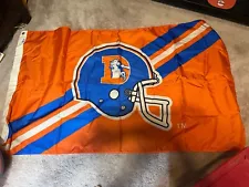 Vintage Denver Broncos Helmet Logo Flag 5' x 3'