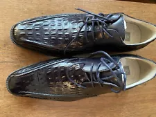 Men’s Giovanni Dress Shoes Alligator Dark Blue Sz 11