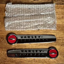 Harley-Davidson Fuel Tank Emblems Vintage Style 1947-1950 Red Cat Eye HD Biker