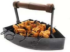 METAL Platter To Serve BBQ Kebab Paneer Tikka With 4 Skewers