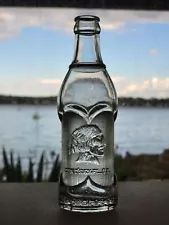 COCA COLA 'Big Chief' Indian Head Soda Bottle LOWELL MASS Dec 29 1925 Embossed