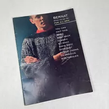 Bernat Book #88 For All Men Vintage Knitting Patterns and Instructions 1960